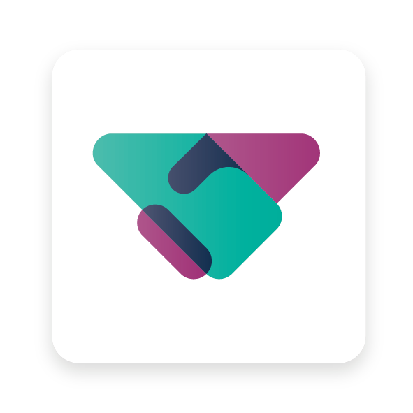 Logo moderne de représentation d'une collaboration