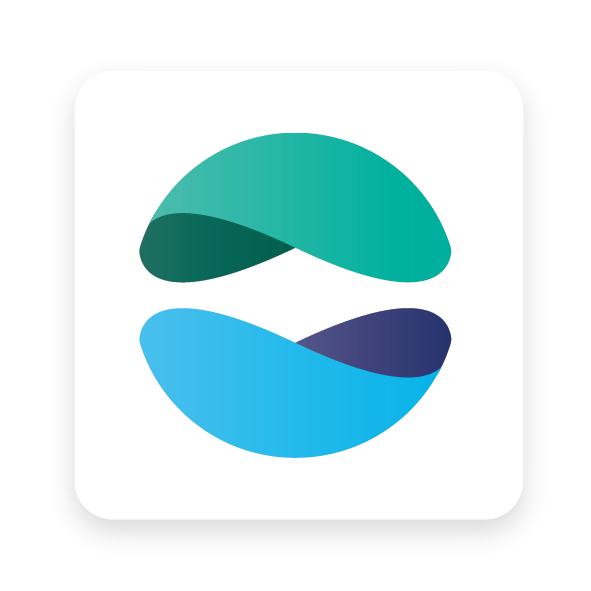 Logo moderne avec des vagues colorées