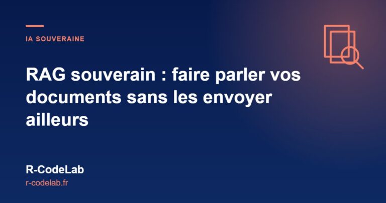 RAG souverain : interroger ses documents avec des modèles open weight hébergés en Europe